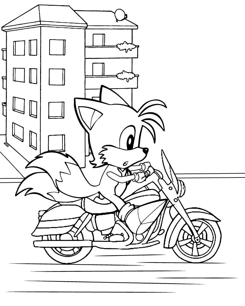 Tails Riding a Bike