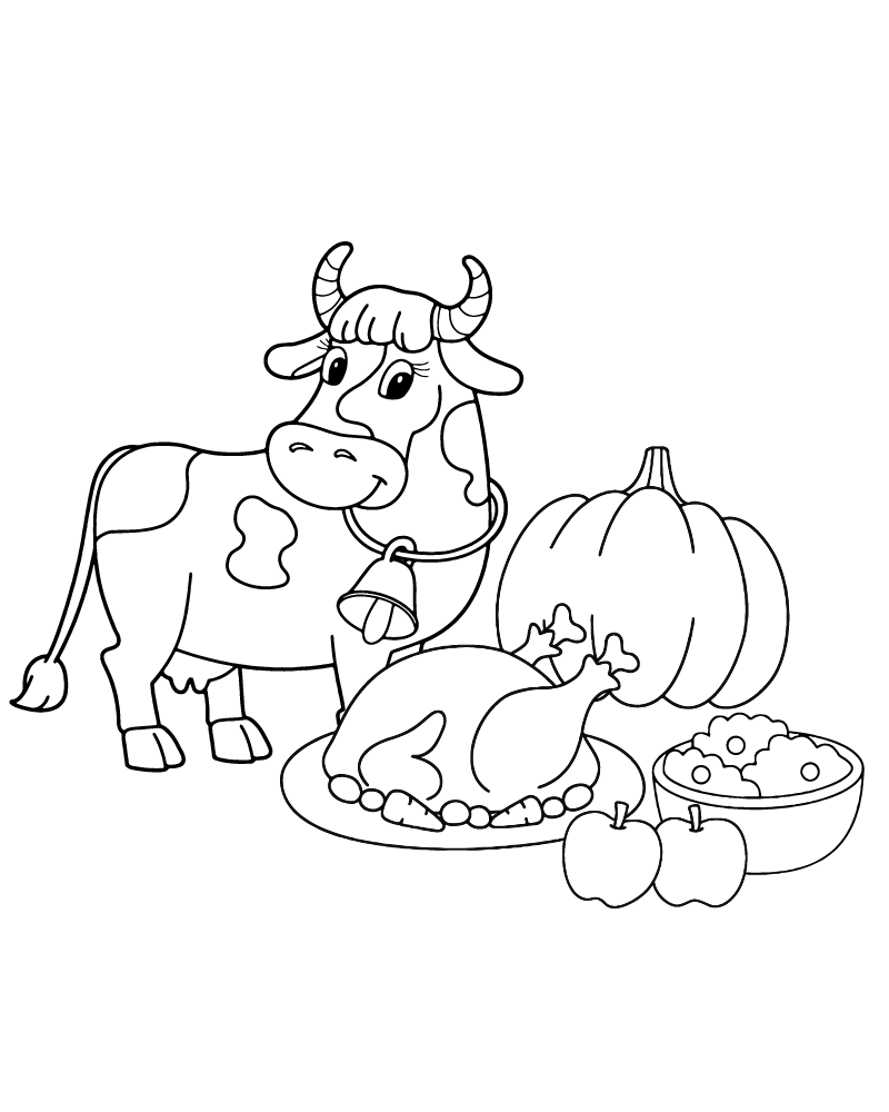 Thanksgiving Coloring Sheet For Kid