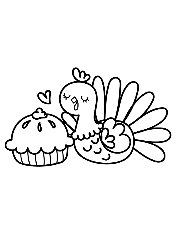 Thanksgiving Turkey and Cupcake