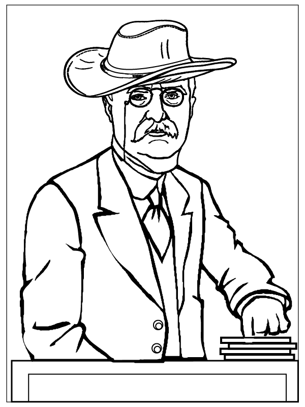 Theodore Roosevelt e Conservação Desenhos para Colorir