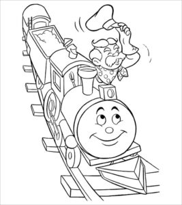 Desenho de trem para colorir