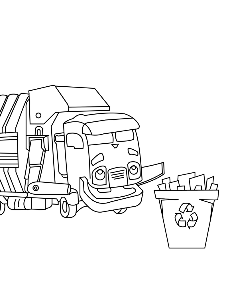 Trash Truck and Garbage Recycling