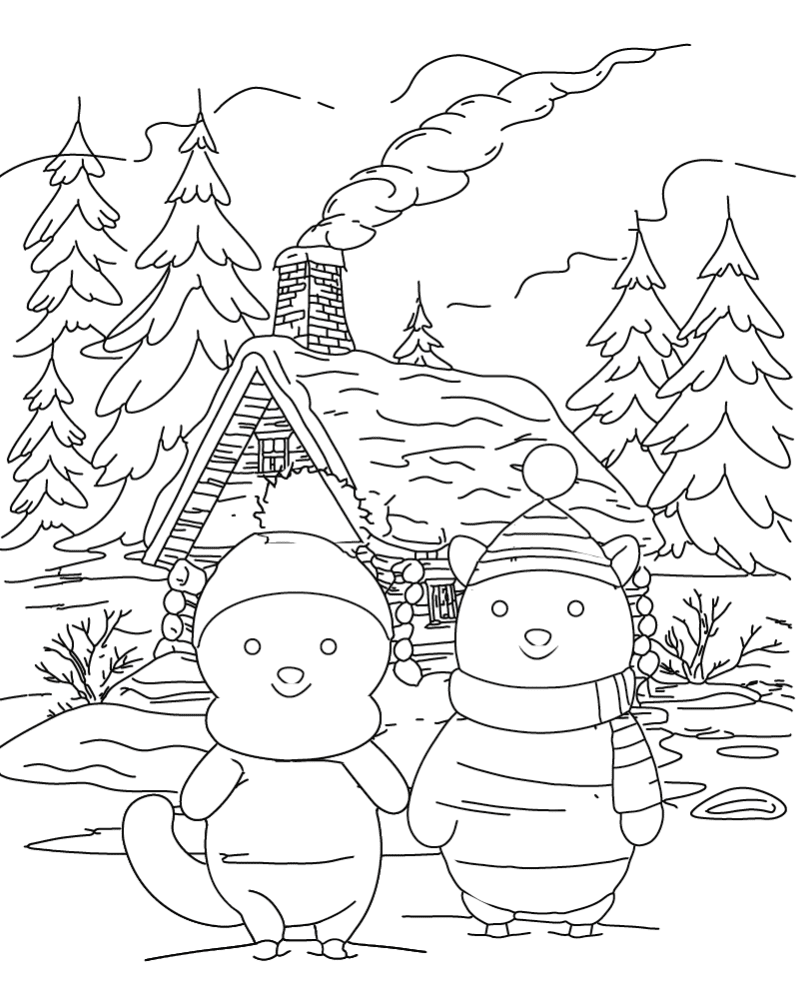 Two Winter Snowman