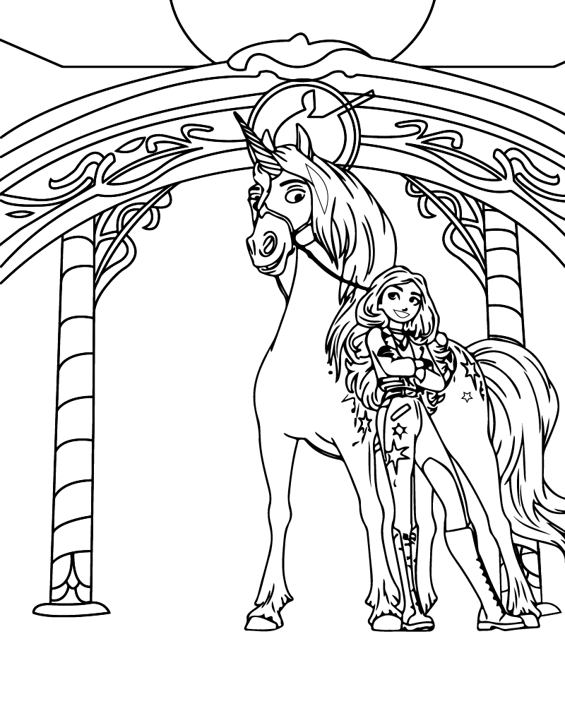 Unicorn Academy Coloring Sheet