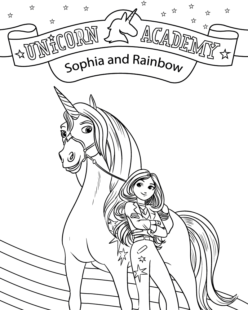 Unicorn Academy Sophia and Rainbow