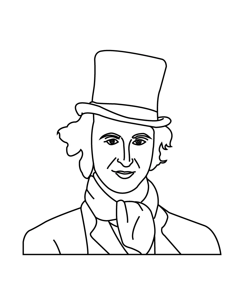Willy Wonka Coloring Page for All Ages