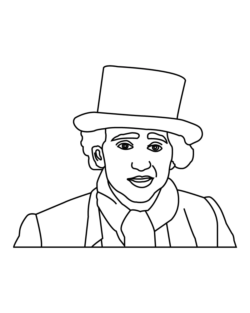 Willy Wonka Coloring Page for Fun