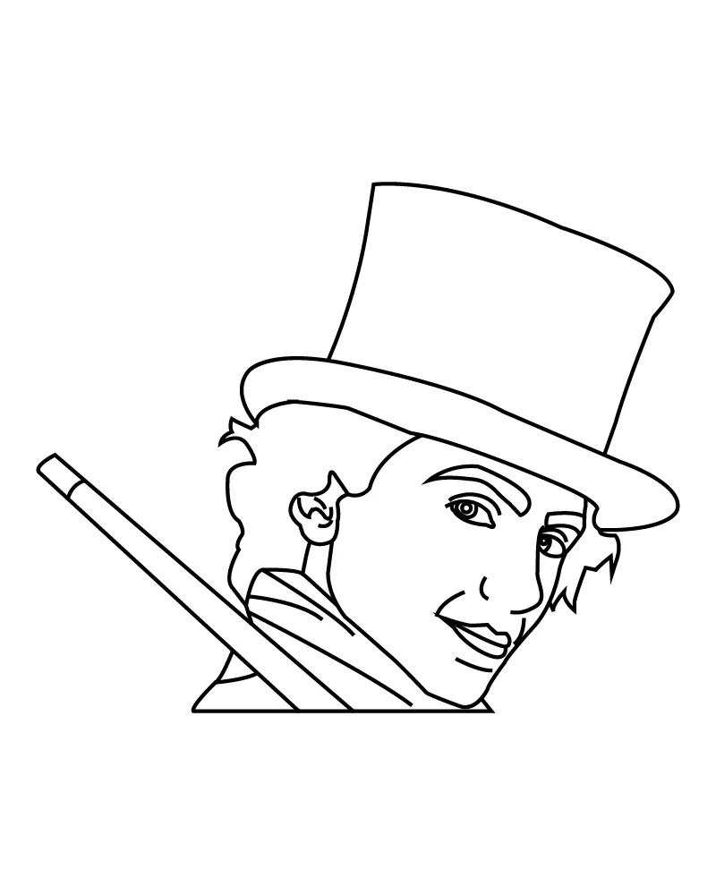 Willy Wonka Coloring Page for Kids