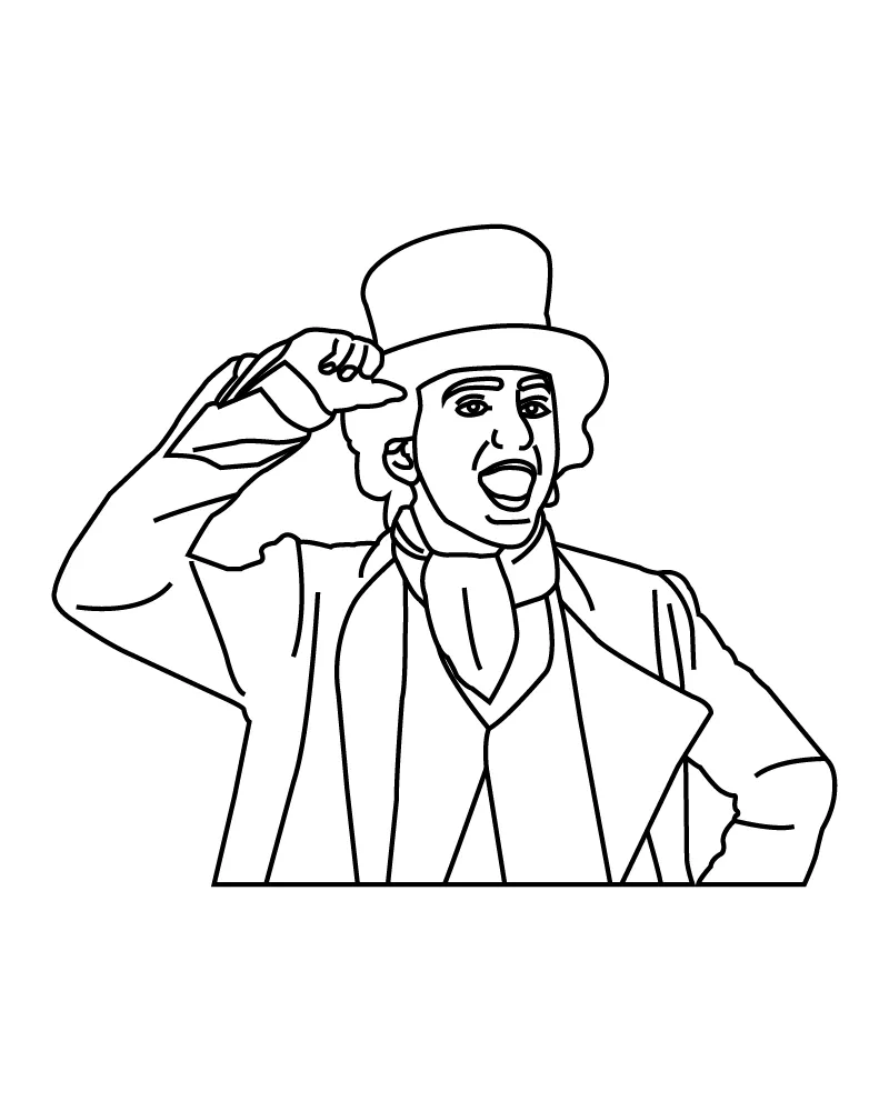 Willy Wonka Coloring Page to Print