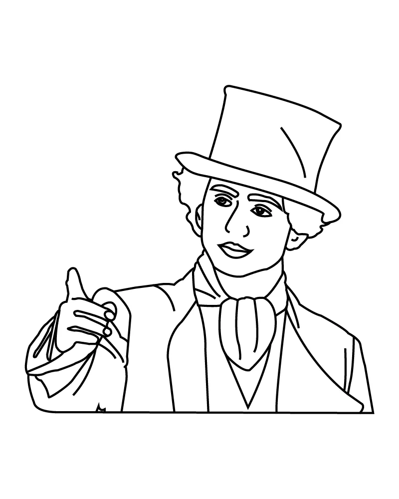 Willy Wonka Coloring Sheet for Kids