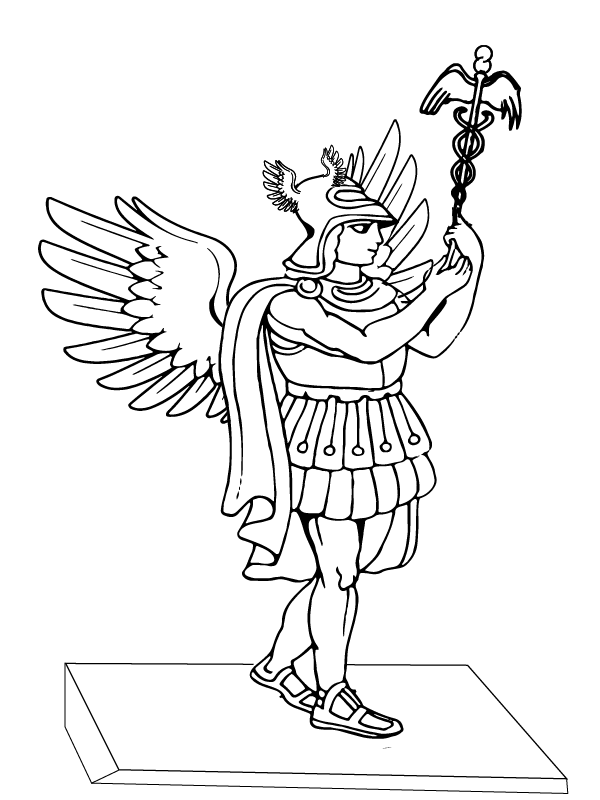 Winged Hermes Raising the Caduceus