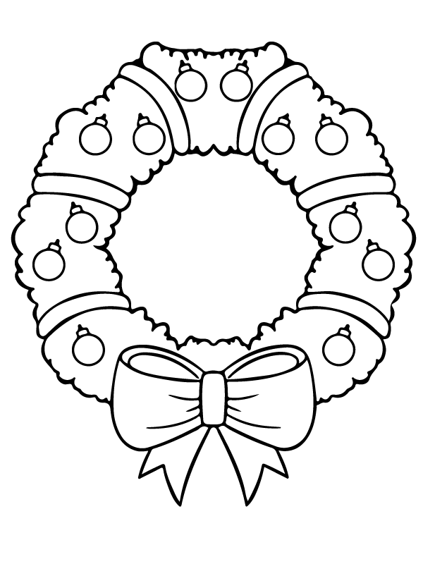 Nice Easter Wreath Coloring page