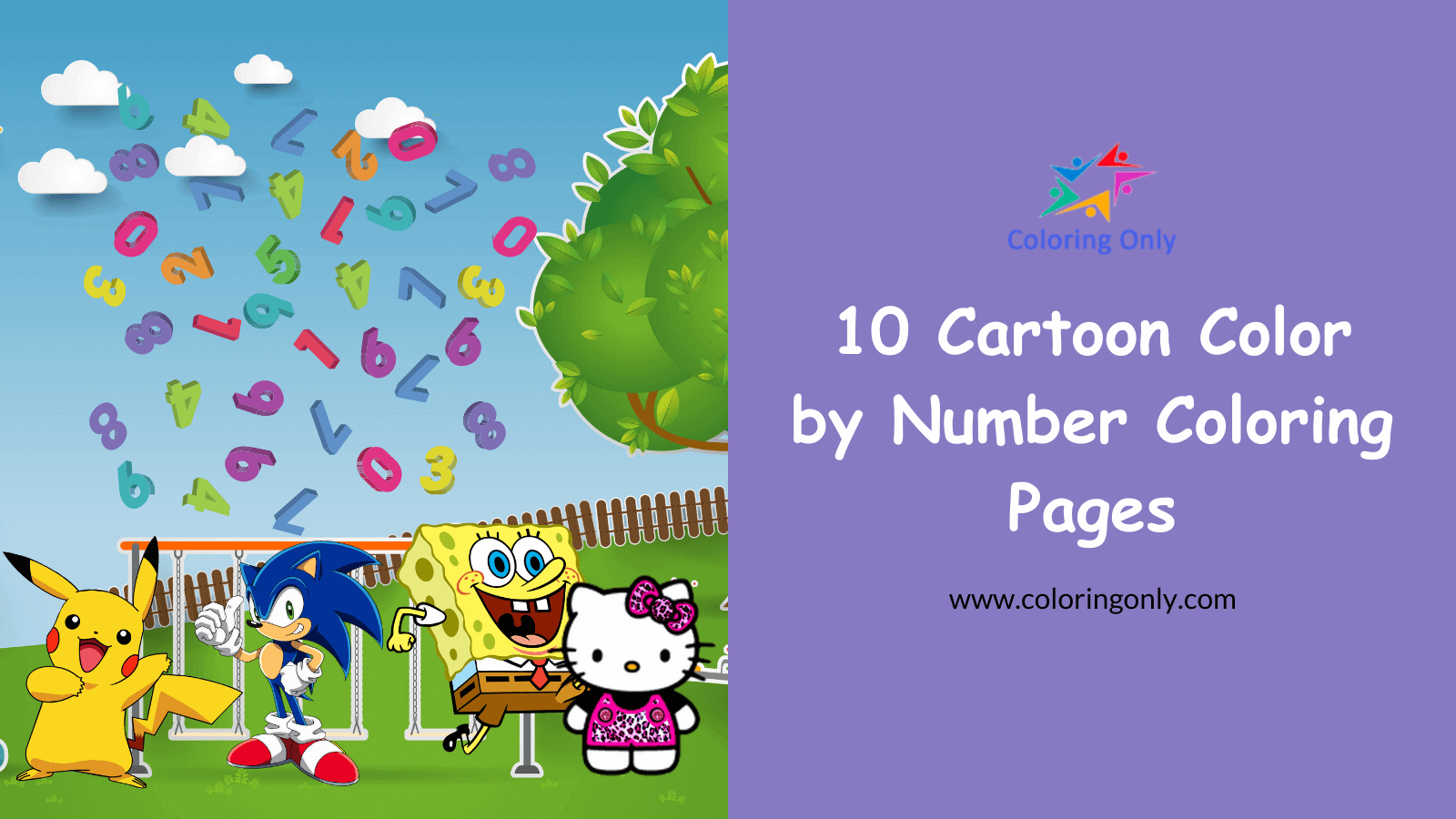 10 Cartoon Color By Number Coloring Pages Coloring Pages