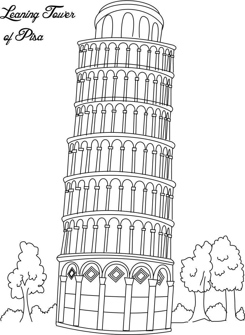 Printable Leaning Tower Of Pisa Paper Template Free Printable Paper