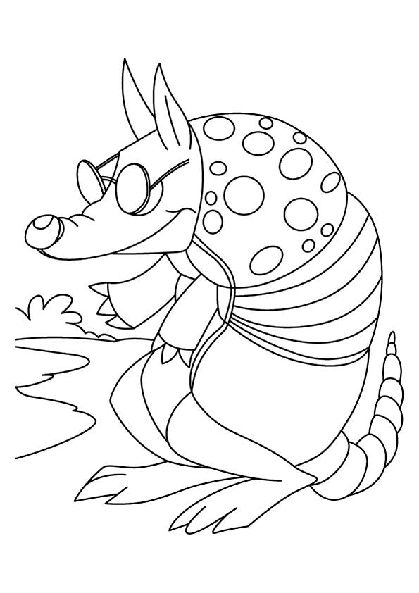 Funny Armadillo Coloring Page Free Printable Coloring Pages For Kids