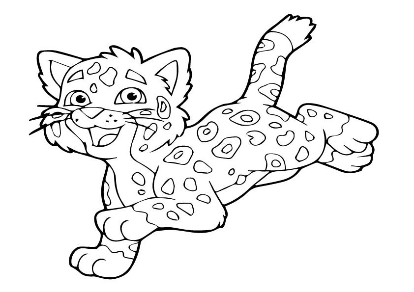 Cute Jaguar Coloring Page Free Printable Coloring Pages For Kids
