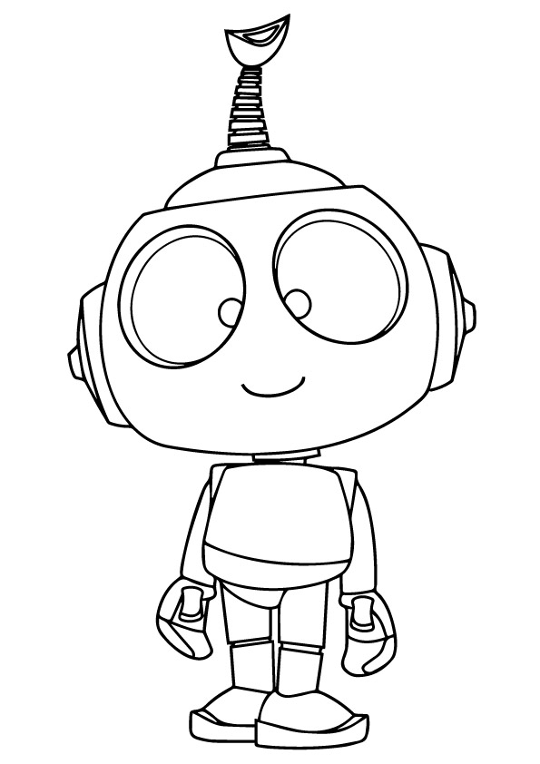 Robot Rob Coloring Page - Free Printable Coloring Pages for Kids
