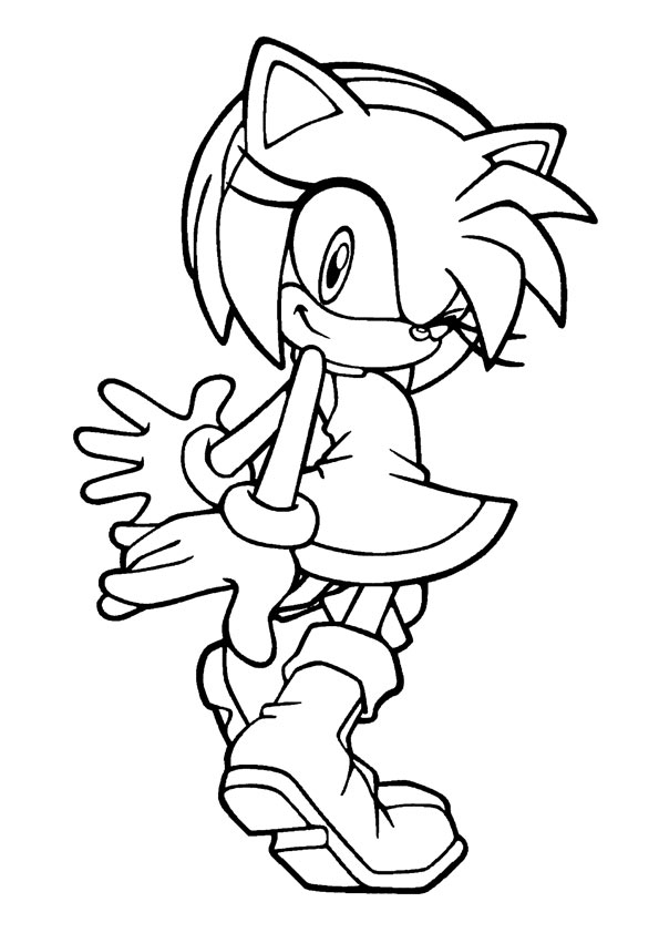 The Amy Rose Coloring Page - Free Printable Coloring Pages for Kids