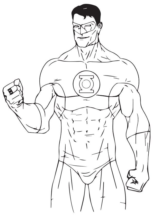 Download Muscle Green Lantern Coloring Page - Free Printable Coloring Pages for Kids