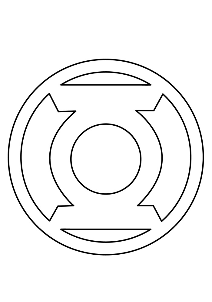 Symbol Of Green Lantern Coloring Page Free Printable Coloring Pages For Kids