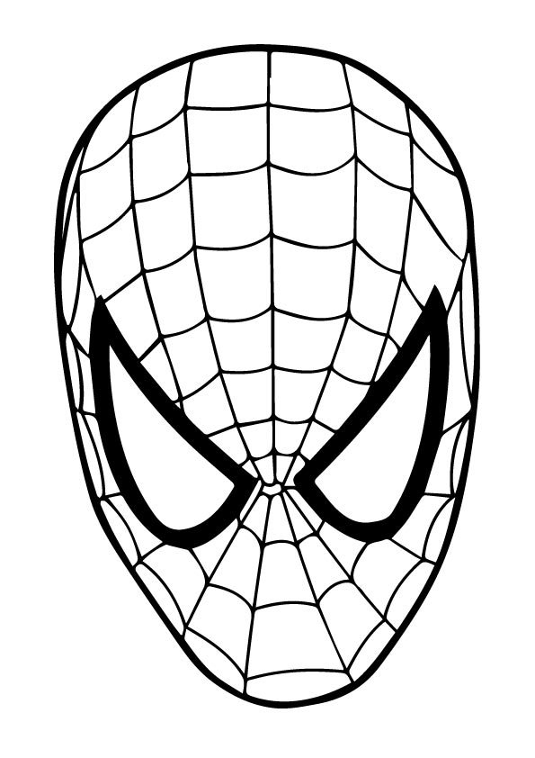 The Spiderman Mask Coloring Page - Free Printable Coloring Pages for Kids