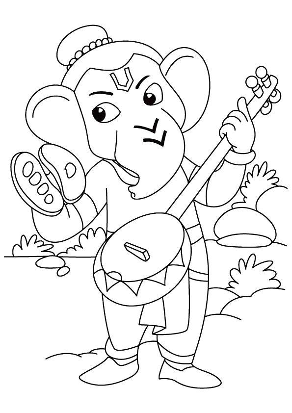 Vector Lord Ganesha Outline Sketch Of Ganesha For Coloring Book Royalty  Free SVG Cliparts Vectors And Stock Illustration Image 54397422