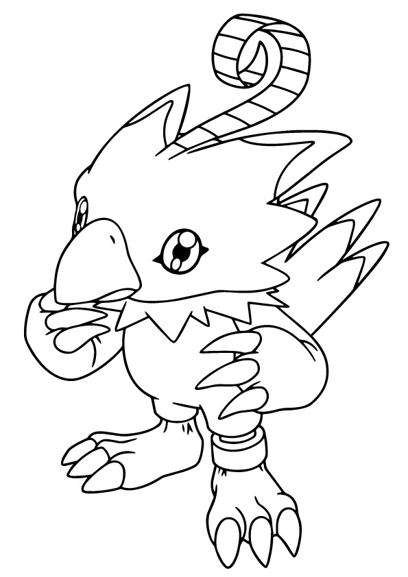 Digimon Biyomon Coloring Page - Free Printable Coloring Pages for Kids