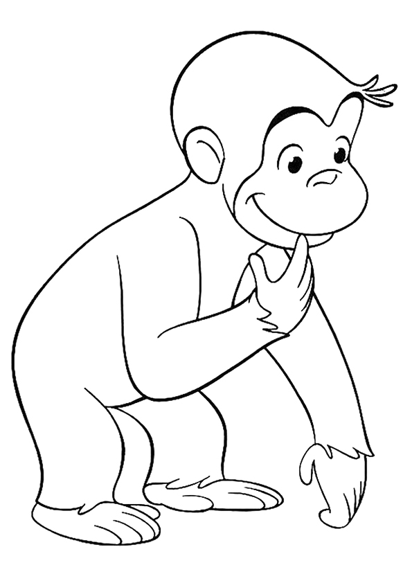 curious george coloring pages halloween printable