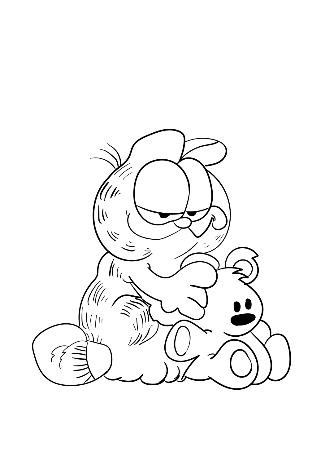 garfield coloring in pages