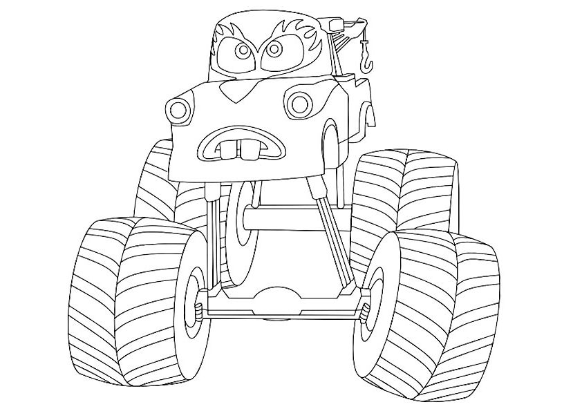 Madusa Monster Truck coloring page