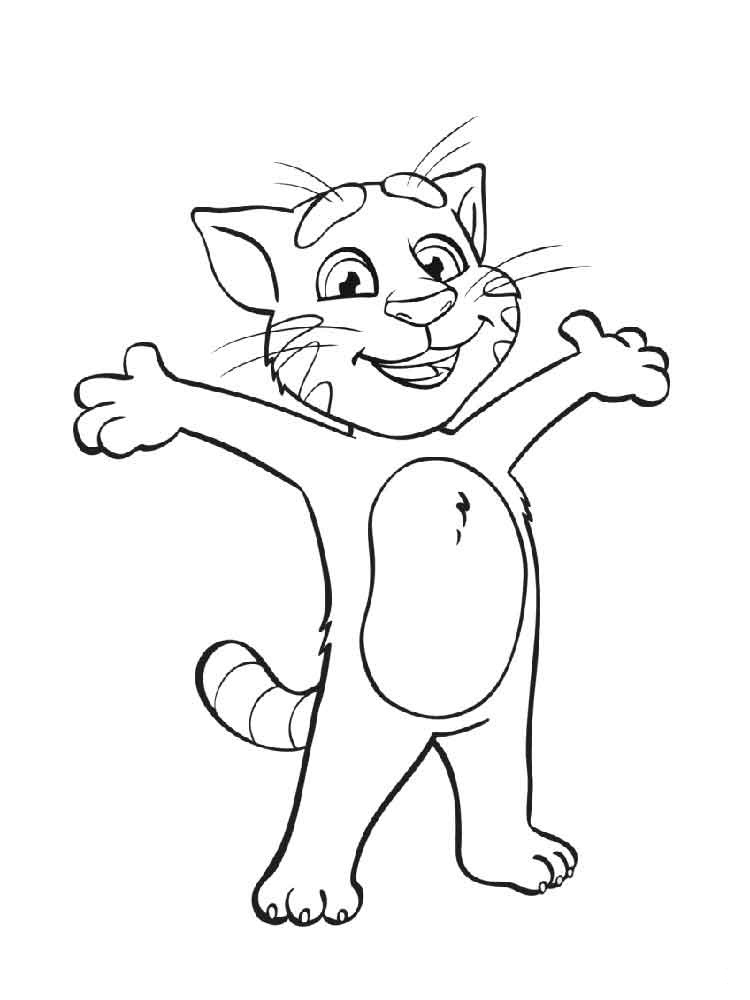 Talking Tom Coloring Pages - Free Printable Coloring Pages for Kids