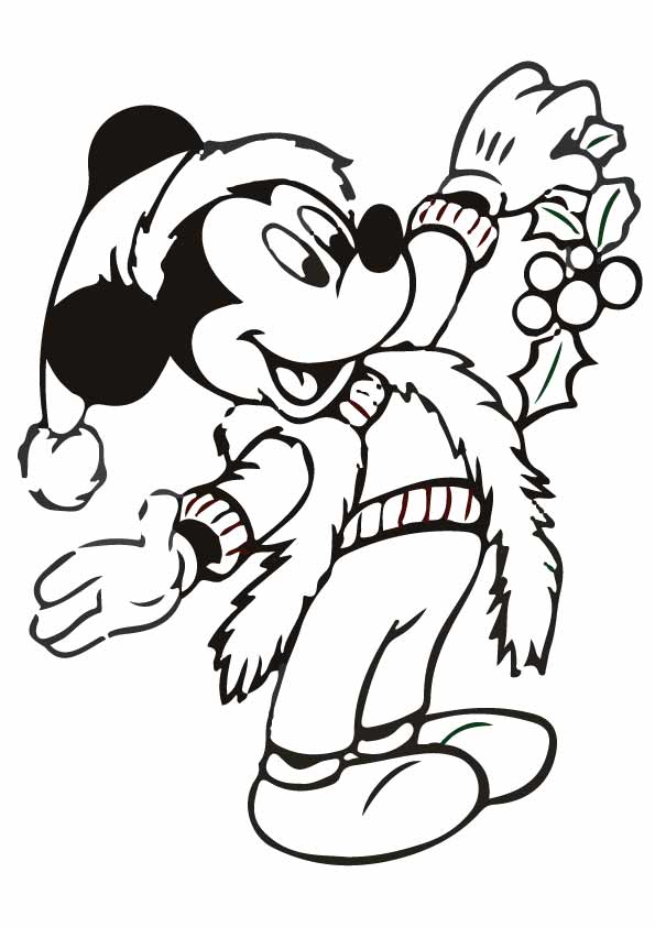 Mickey Mouse Christmas Printable Coloring Pages Martin Printable 