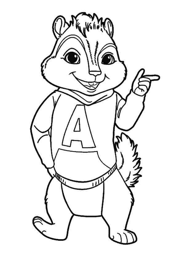 Cool Chipmunks Coloring Page - Free Printable Coloring Pages for Kids