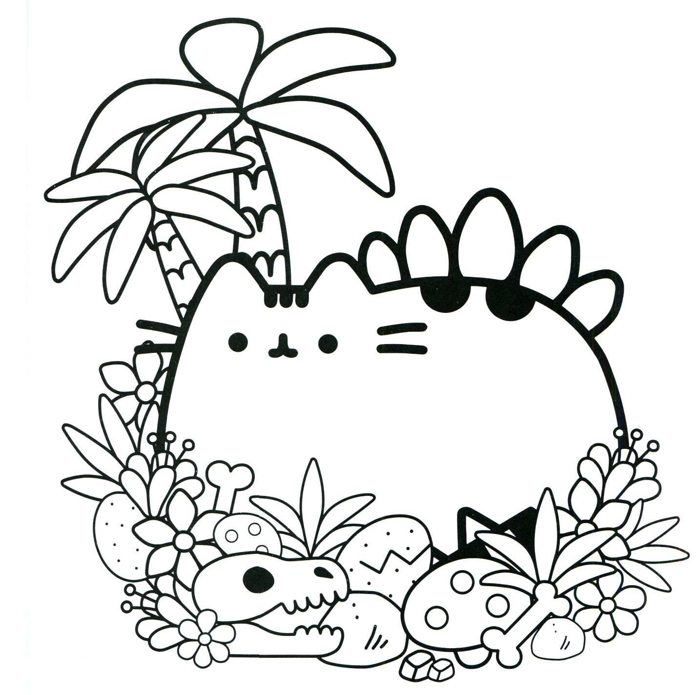 Download Cute Pusheen Coloring Page - Free Printable Coloring Pages for Kids