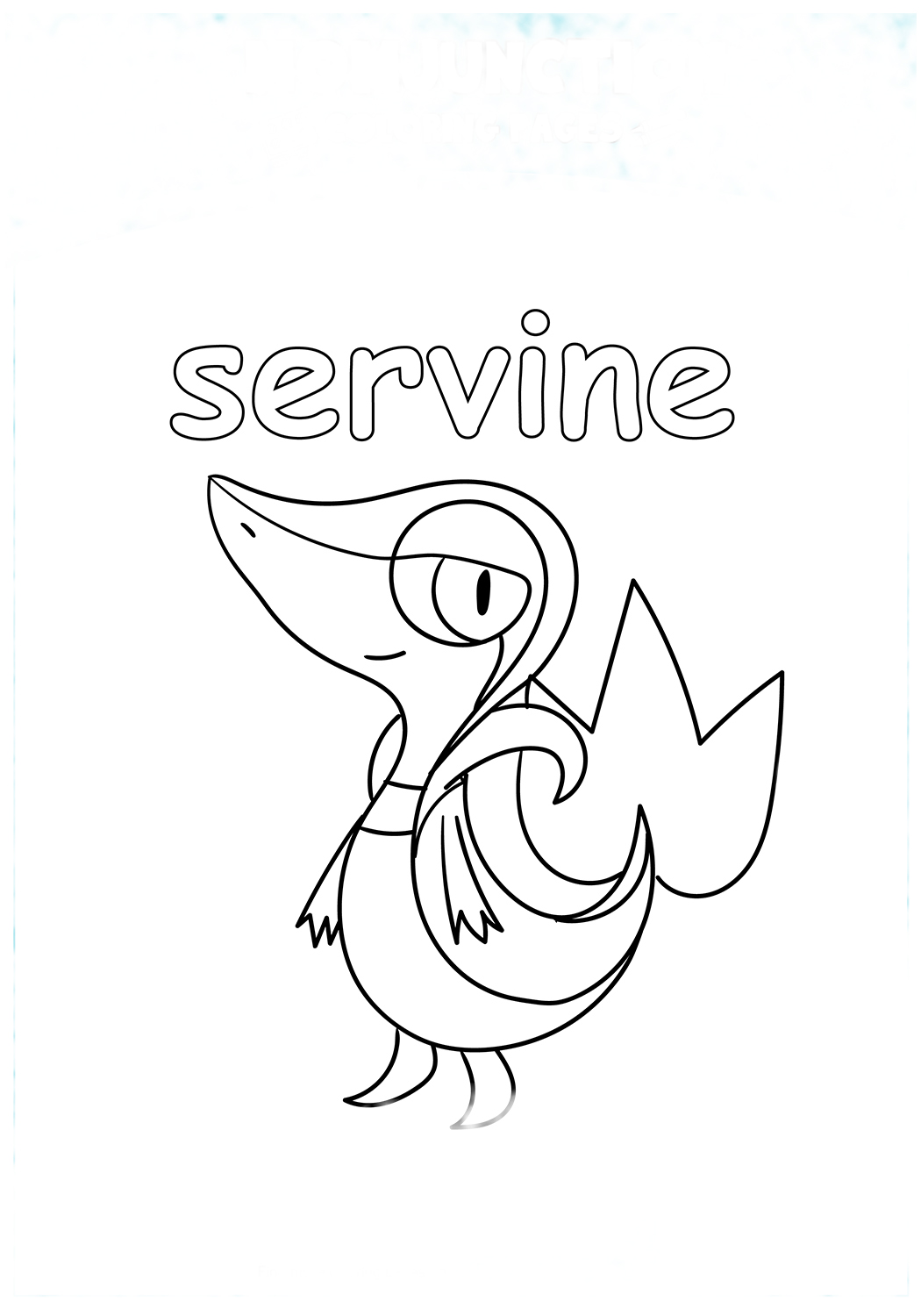 Servine Pokemon Coloring Page - Free Printable Coloring Pages for Kids
