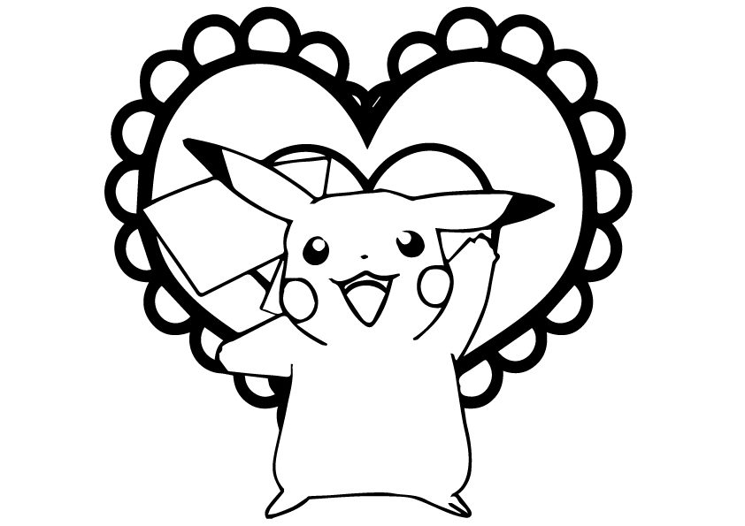 Love Pikachu Coloring Page Free Printable Coloring Pages For Kids