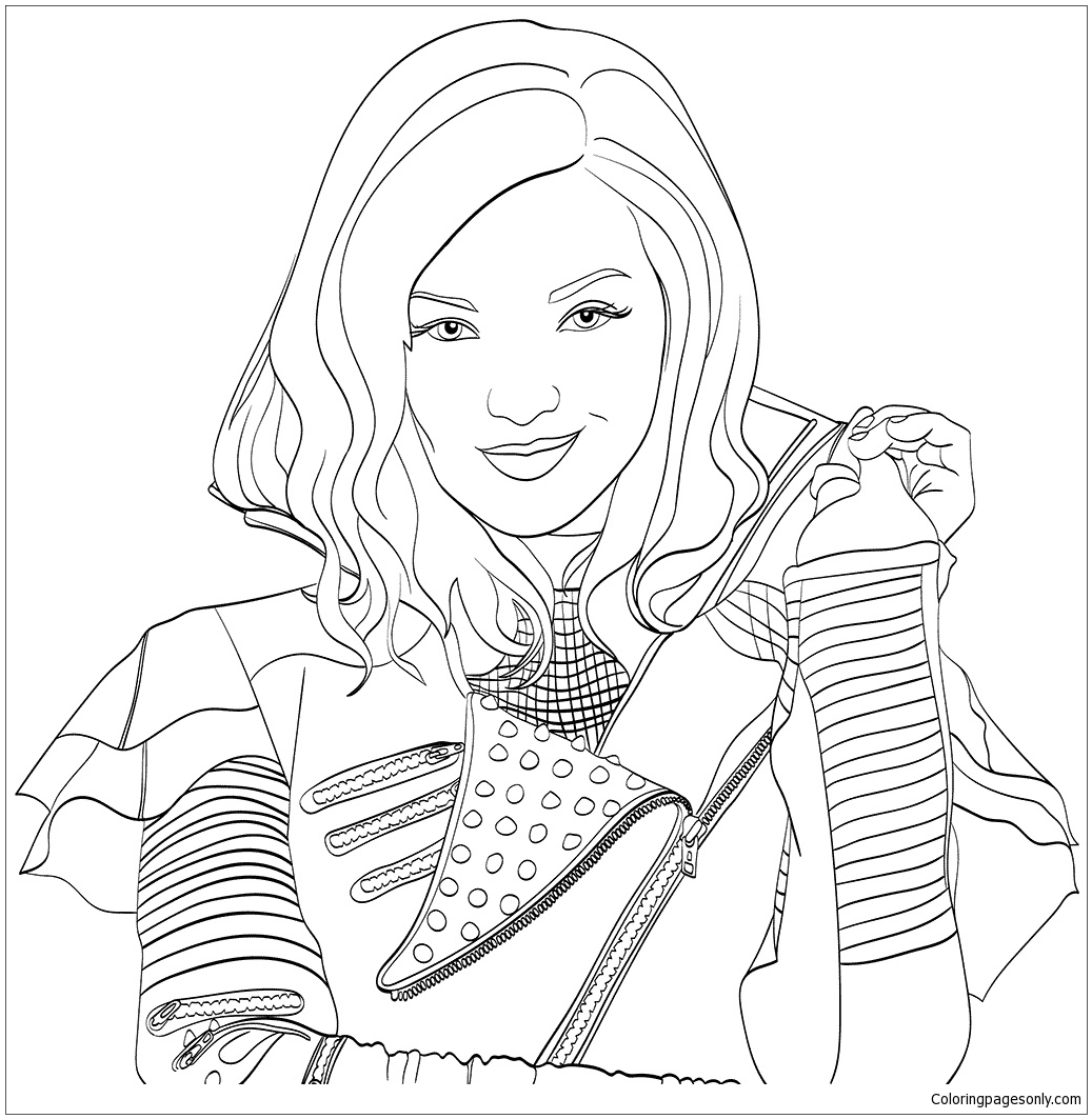 disney descendants coloring page free printable coloring pages for kids