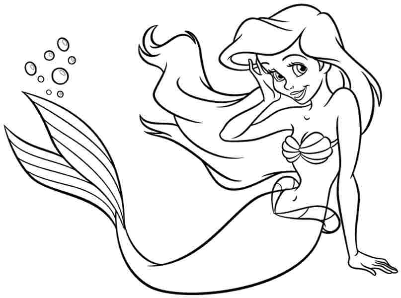 Little Mermaid Coloring Pages - Free Printable Coloring Pages for Kids