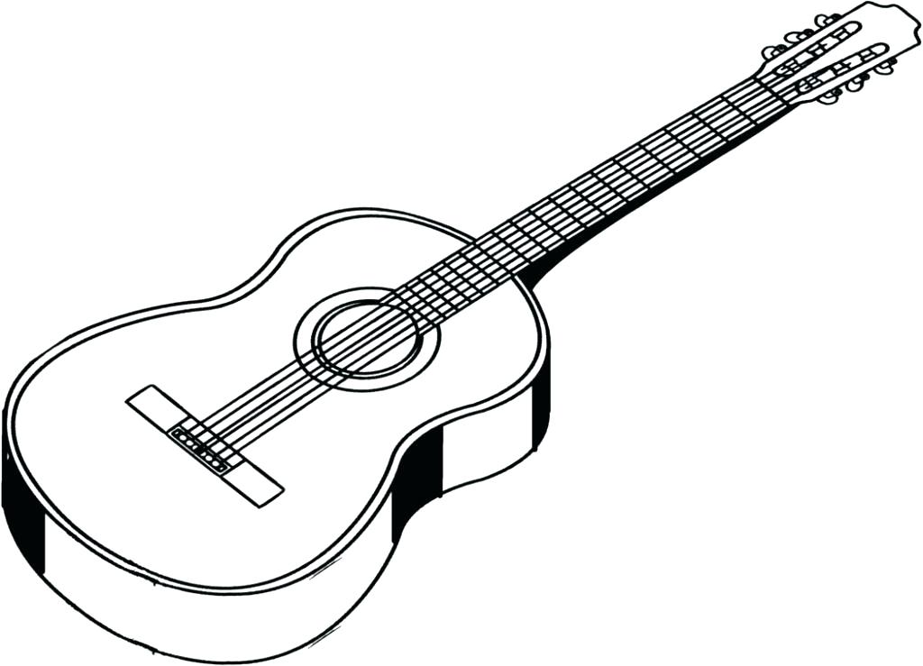 classic guitar coloring page  free printable coloring pages