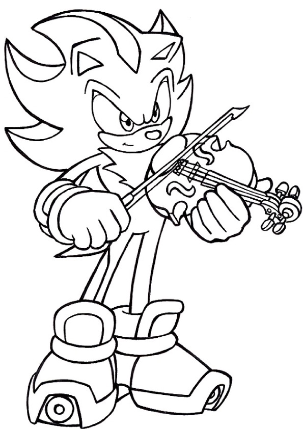 among us sonic coloring page