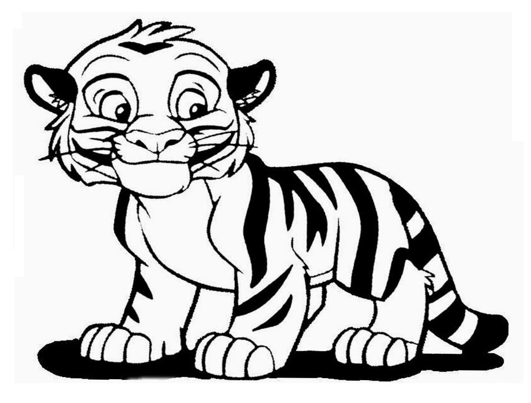 Baby Tiger Coloring Page - Free Printable Coloring Pages for Kids