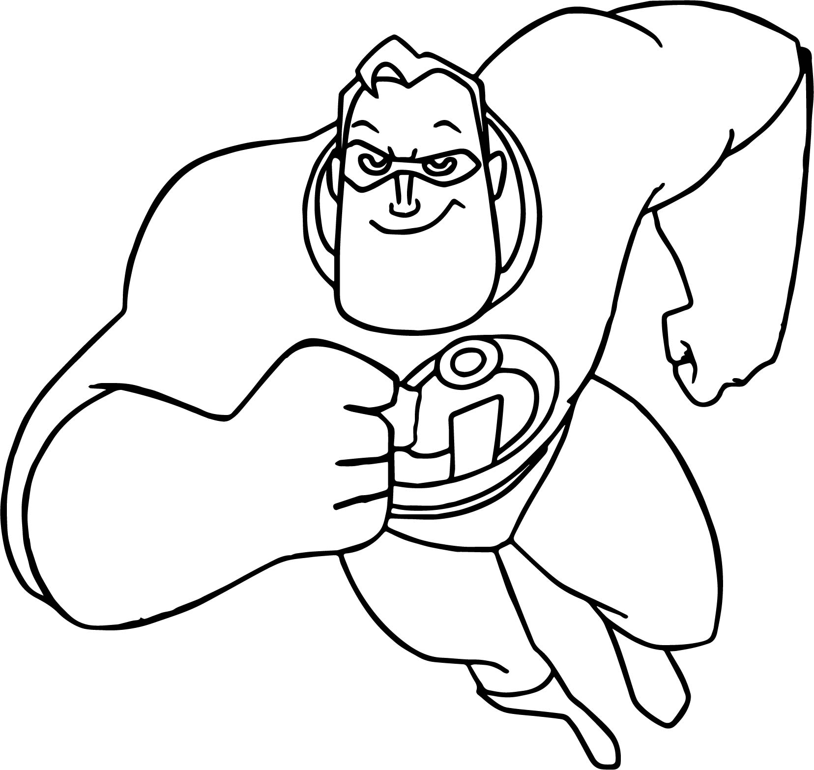 Strong Mr. Incredible Coloring Page   Free Printable Coloring ...