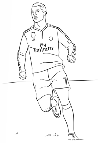 Cristiano Ronaldo Coloring Page - Free Printable Coloring Pages for Kids