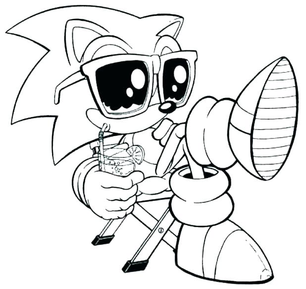 sonic relaxing coloring page  free printable coloring pages
