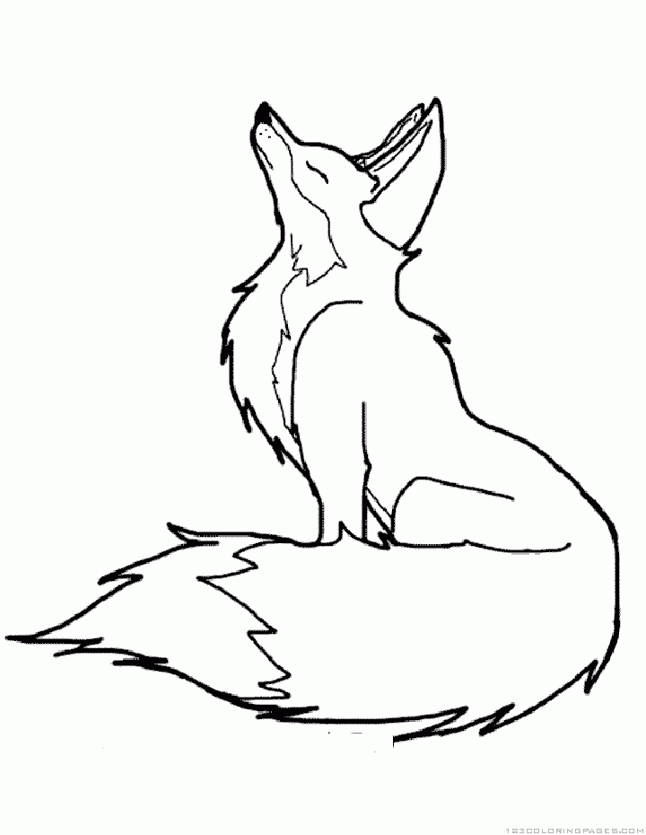 realistic fox coloring pages