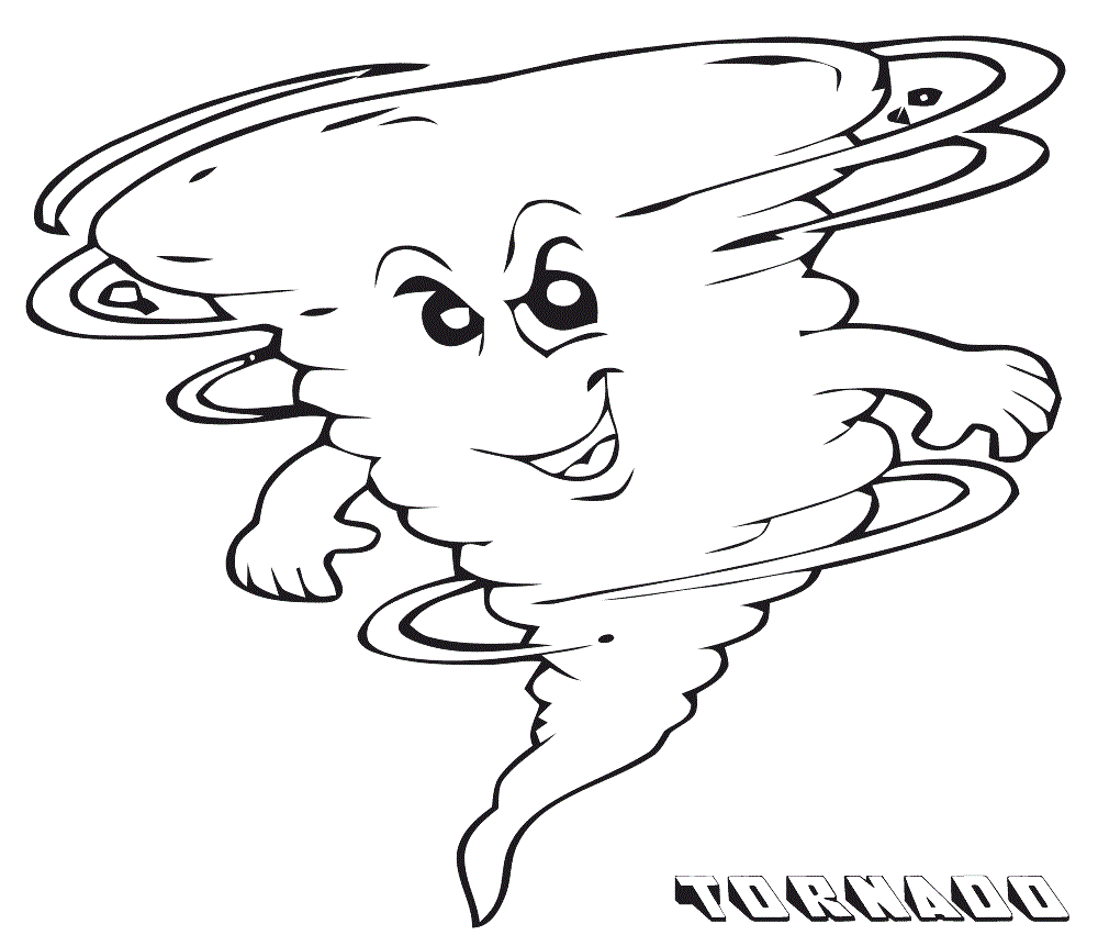 Big Tornado Coloring Page - Free Printable Coloring Pages for Kids