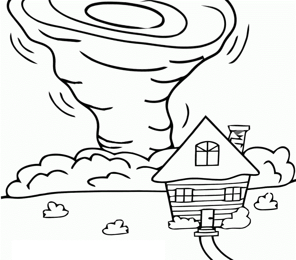 Big Tornado Coloring Page - Free Printable Coloring Pages for Kids