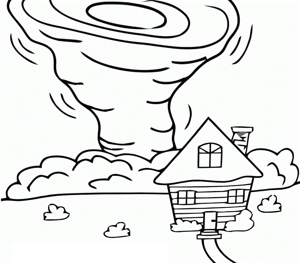 realistic tornado coloring pages