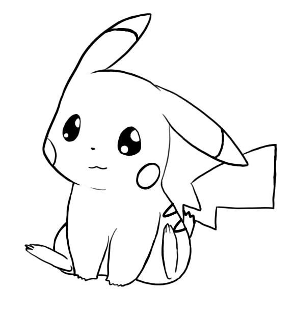 cute pikachu coloring page  free printable coloring pages