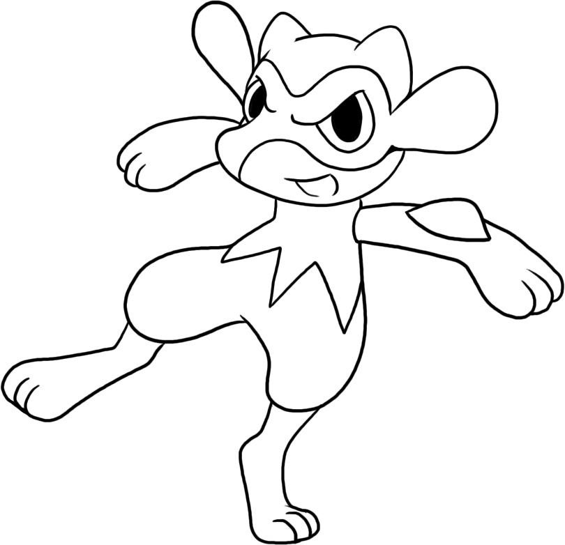 Riolu Fighting Coloring Page Free Printable Coloring Pages For Kids